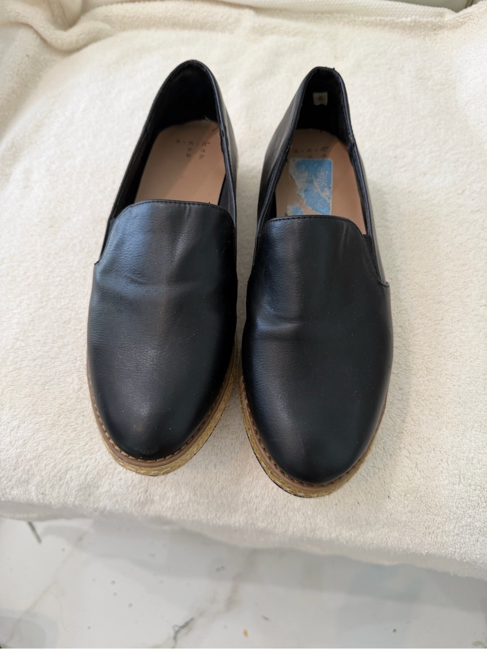 Away Black Leather Slip-On Loafers